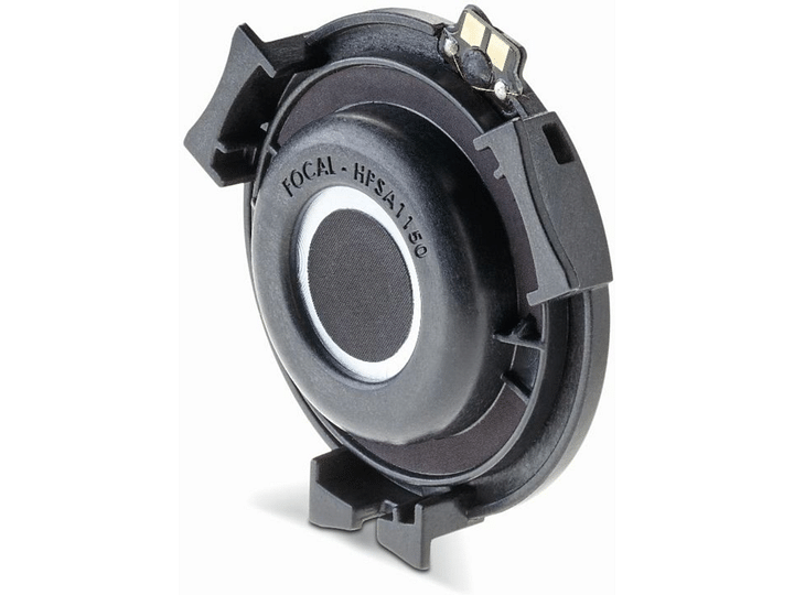Casque audio Focal HPSA1150 noir, vue de profil gauche, oreillettes rondes, arceau et coussinets en cuir, logo argenté